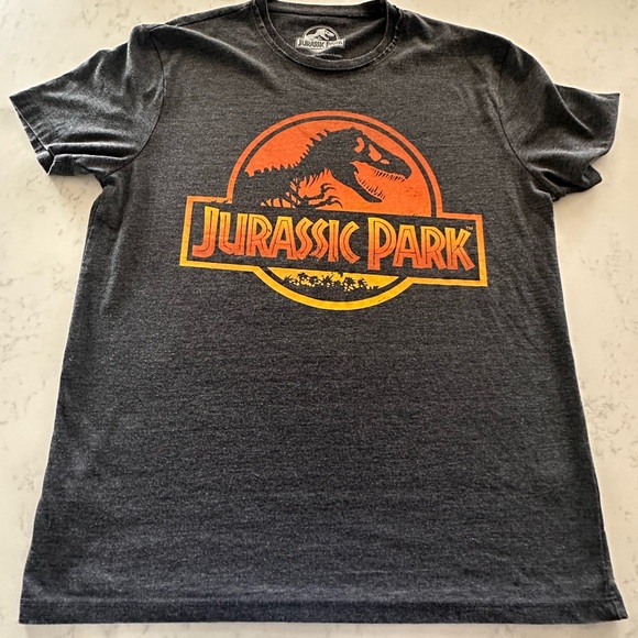 JURASSIC PARK Gray t-shirt men’s large Lucky Brand L NWOT - Picture 1 of 6